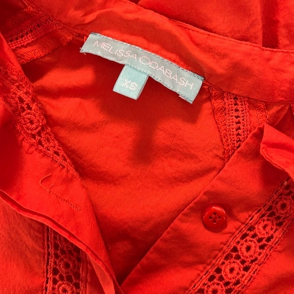 Melissa Odabash Emily Crochet Trim Lace Eyelet Cotton Button Up Shirt Dress - Picture 10 of 13